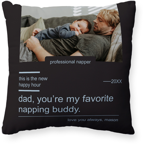 Memory Card Pillow, Woven, White, 20x20, Double Sided, Gray, charcoal