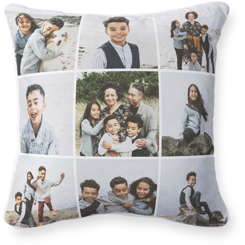Gallery of Nine Pillow, Plush, White, 20x20, Single Sided, Multicolor