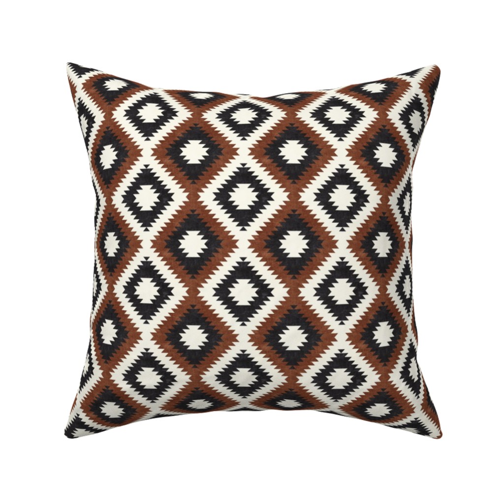 Aztec - Neutrals Pillow, Woven, Beige, 16x16, Single Sided, Brown