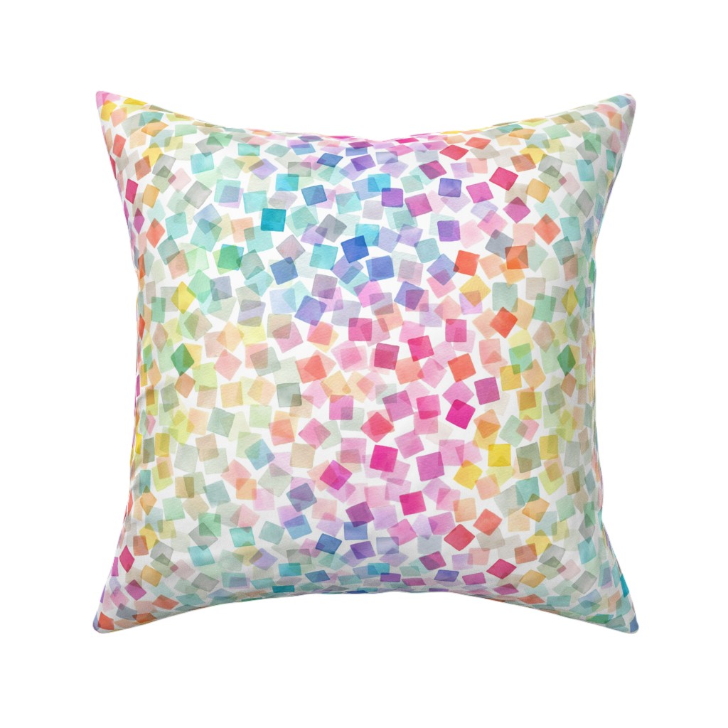 Confetti Party - Multi Pillow, Woven, Beige, 16x16, Single Sided, Multicolor