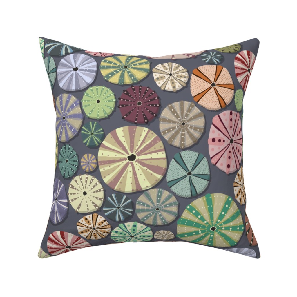 Sea Urchins - Multi Pillow, Woven, Beige, 16x16, Single Sided, Multicolor