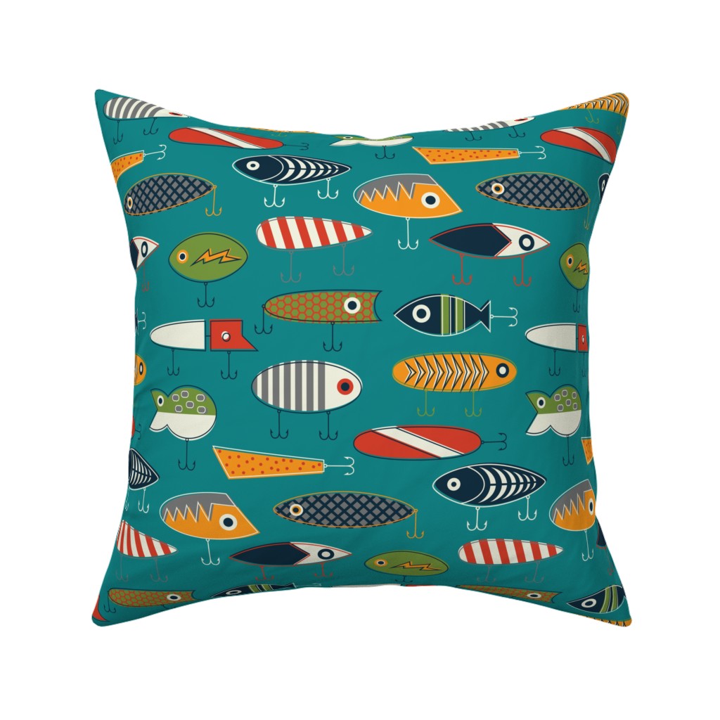 Hooked Up Pillow, Woven, Beige, 16x16, Single Sided, Multicolor, Seascape