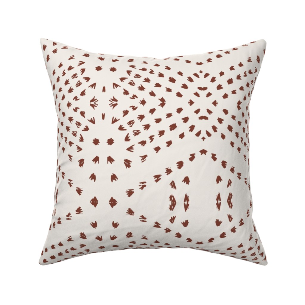 Boho Tile Pillow, Woven, Beige, 16x16, Single Sided, Beige