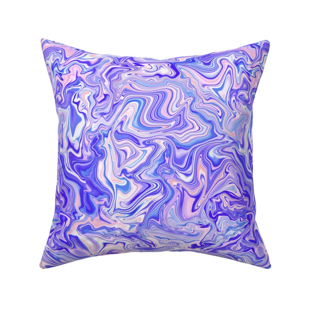 Love Spell Marble - Purple Coral Pink Pillow, Woven, Black, 16x16, Single Sided, Purple