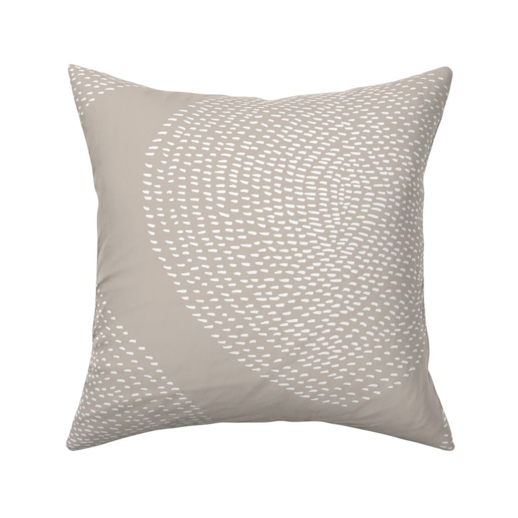 Stripy Boho Drop Pillow, Woven, Black, 16x16, Single Sided, Beige, Wheat