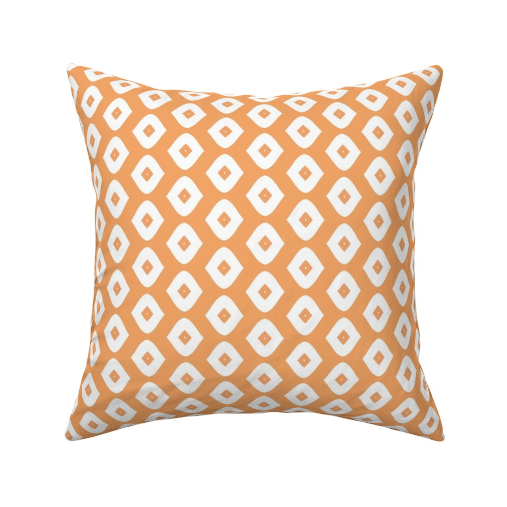 Diamond Girl - Orange Pillow, Woven, Black, 16x16, Single Sided, Orange