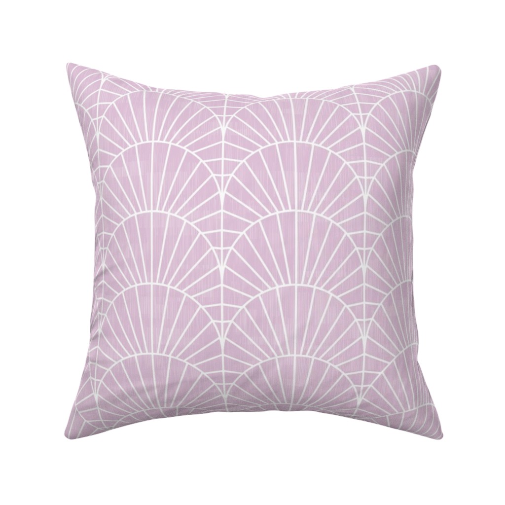 Art Deco Fields - Lavender Pillow, Woven, Black, 16x16, Single Sided, Purple