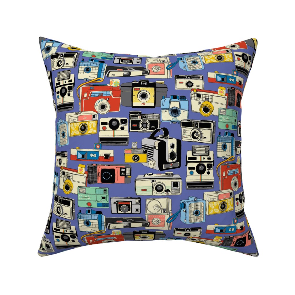 Make It Snappy Pillow, Woven, Black, 16x16, Single Sided, Multicolor, Cornflower
