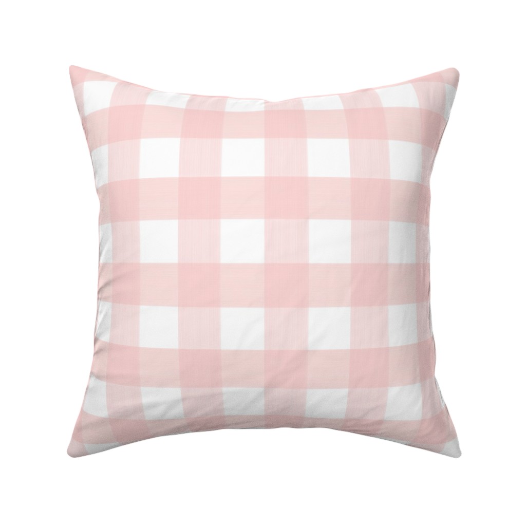 Cross Hatch Plaid Pillow, Woven, Black, 16x16, Single Sided, Pink, Pearl