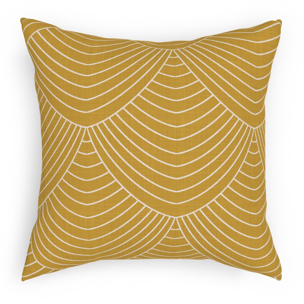 Gabrielle - Yellow Pillow, Woven, Beige, 18x18, Single Sided, Yellow, Classic Yellow