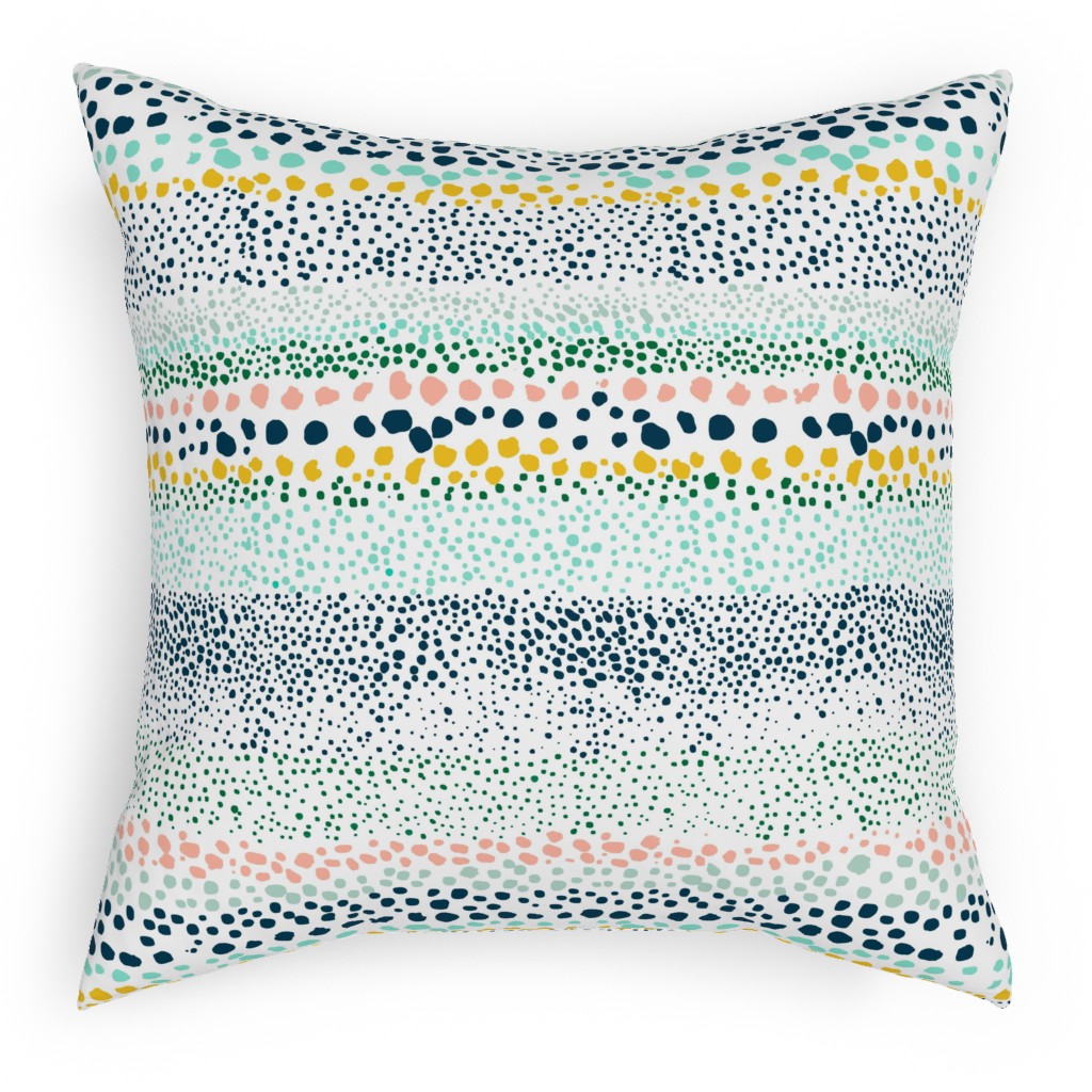 Little Textured Dots - Multi Pillow, Woven, Beige, 18x18, Single Sided, Multicolor