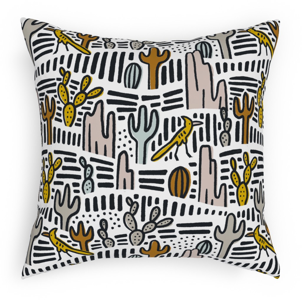 Wiley - Light Pillow, Woven, Beige, 18x18, Single Sided, Multicolor