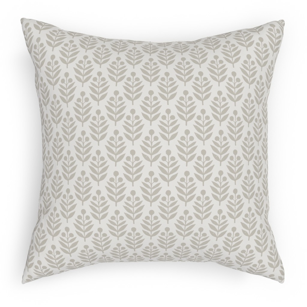 Lotti Quiet Pillow, Woven, Beige, 18x18, Single Sided, Beige, Silver Lining