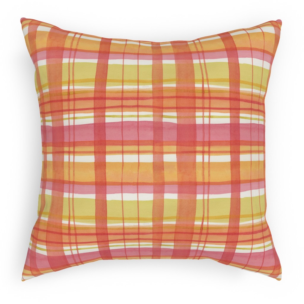 Summer Plaid Outdoor Pillow Shutterfly