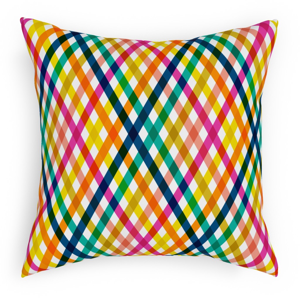 Birchdale Gingham Plaid - Multi Pillow, Woven, Beige, 18x18, Single Sided, Multicolor