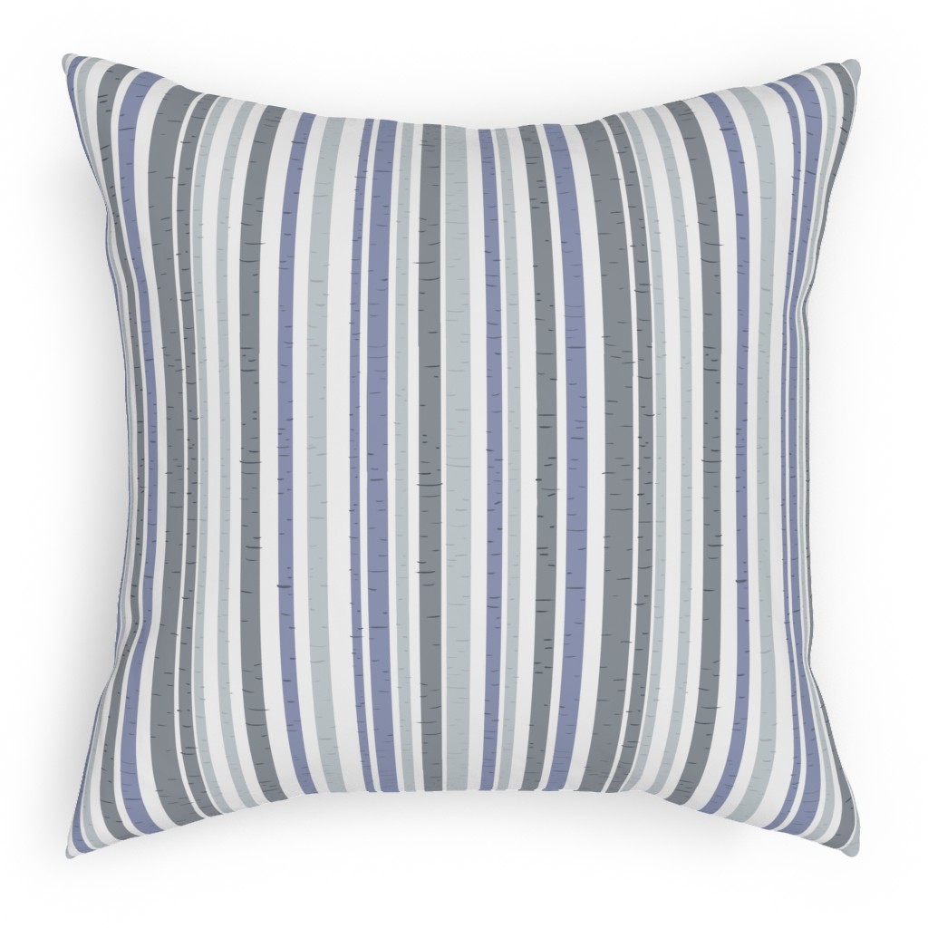 Wooded Aspens - Gray Pillow, Woven, Beige, 18x18, Single Sided, Gray, Gray