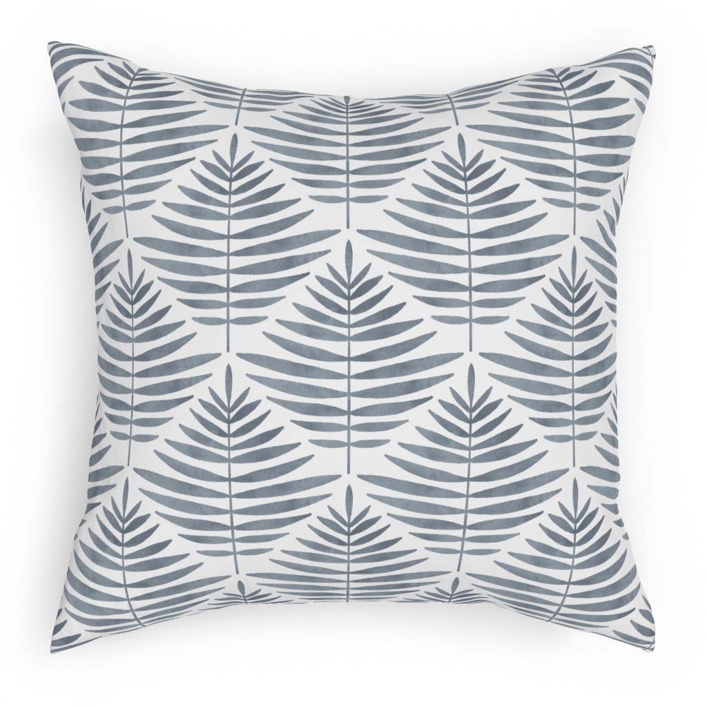 Largo - Gray Pillow, Woven, Black, 18x18, Single Sided, Gray, Gray