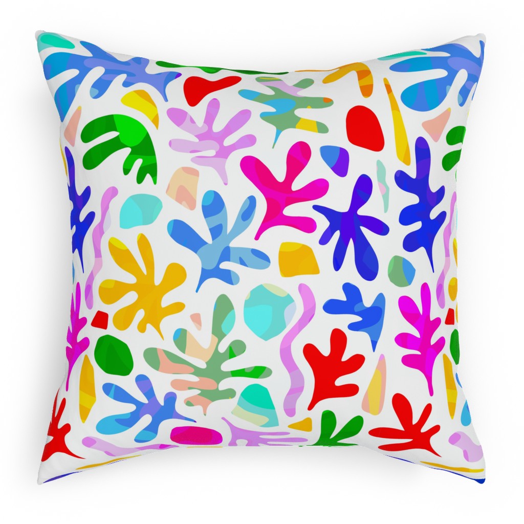 Summer Nature Love Matisse Style - Multi Pillow, Woven, Black, 18x18, Single Sided, Multicolor