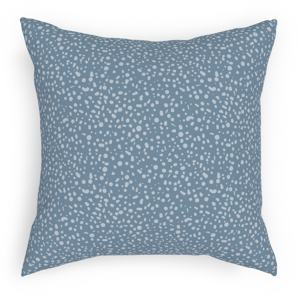 Arctic Thaw - Dark Grey Pillow, Woven, Black, 18x18, Single Sided, Blue