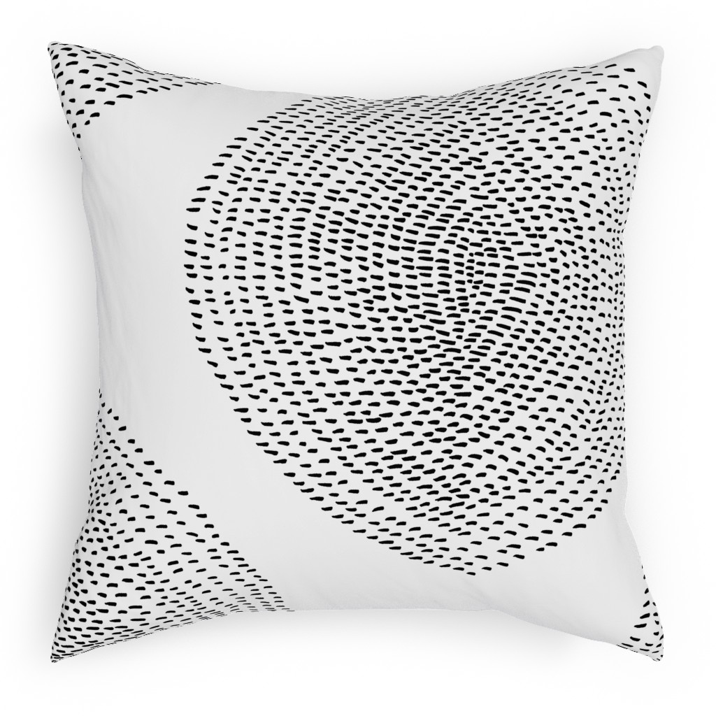 Stripy Boho Drop Pillow, Woven, Black, 18x18, Single Sided, Black, Charcoal