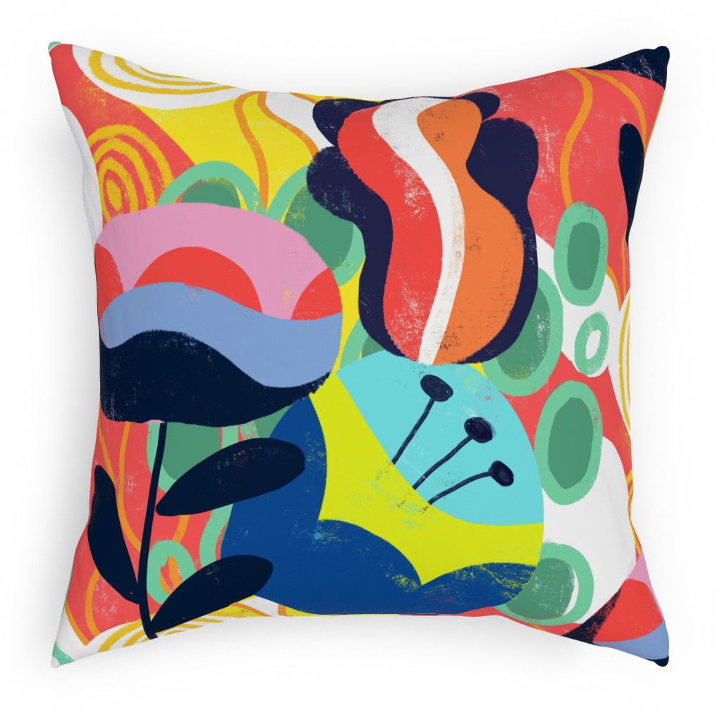 Think Big in Color - Multi Pillow, Woven, Black, 18x18, Single Sided, Multicolor