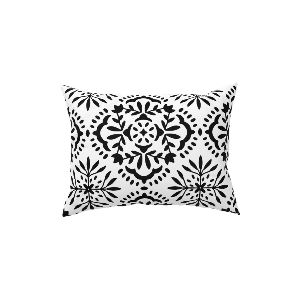 Southern At Heart - Black and White Pillow, Woven, Black, 12x16, Single Sided, Black, Black