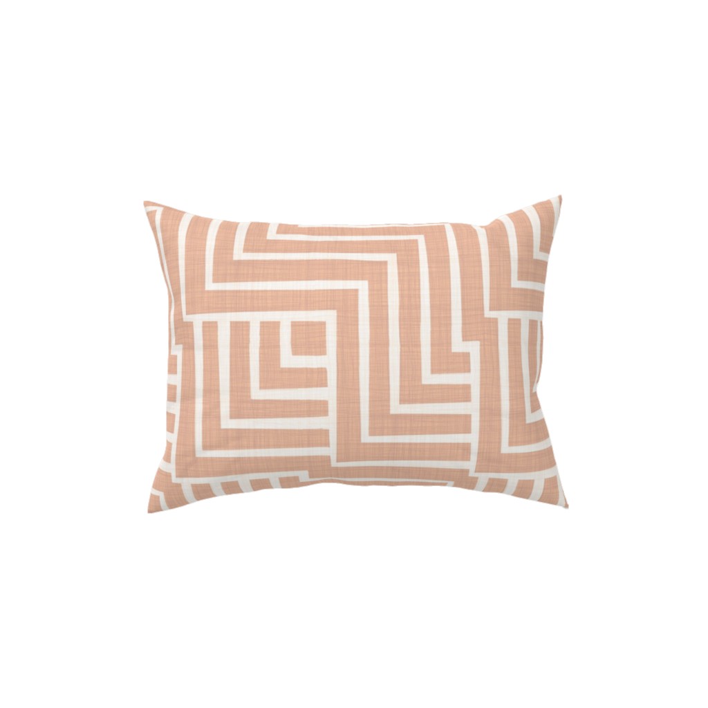 Square Angles - Pink Pillow, Woven, Black, 12x16, Single Sided, Pink