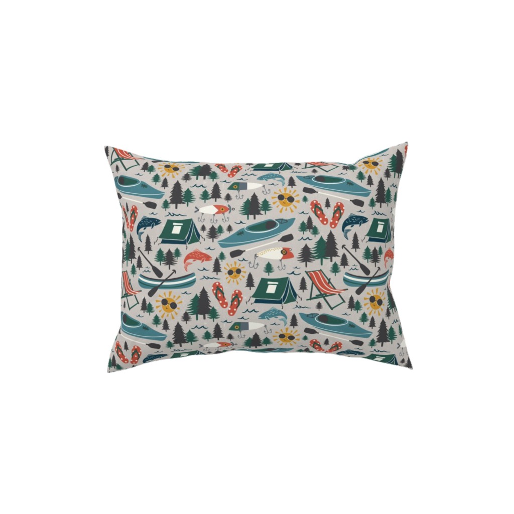 Lake Life Pillow, Woven, Black, 12x16, Single Sided, Multicolor, Sandstone