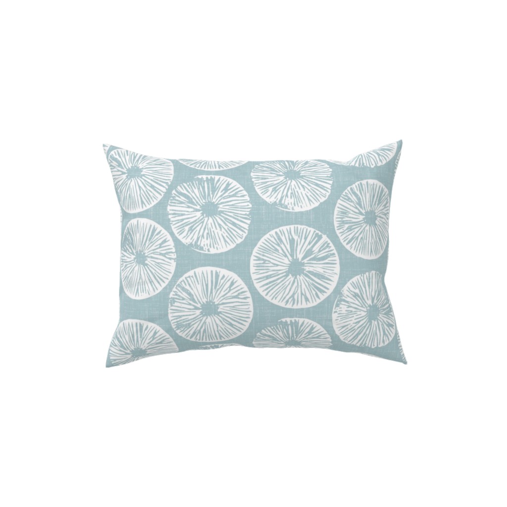 As One - White on Soft Blue Pillow, Woven, Black, 12x16, Single Sided, Blue, True Blue