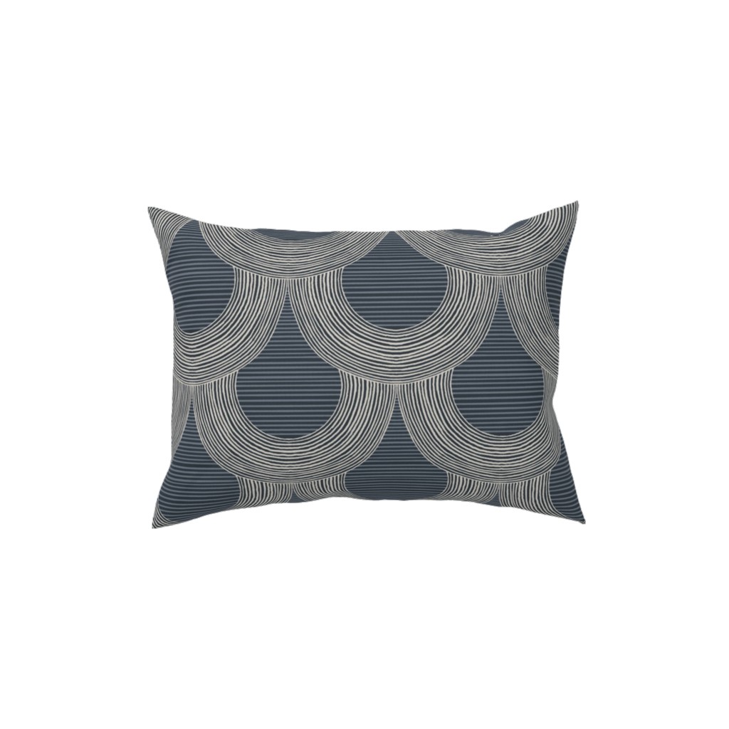 Portland - Blue Pillow, Woven, Black, 12x16, Single Sided, Blue