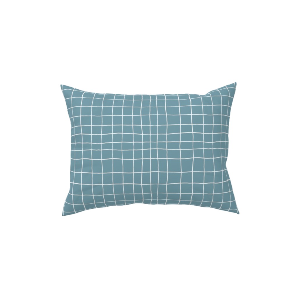 Springfield - Blue Pillow, Woven, Black, 12x16, Single Sided, Blue