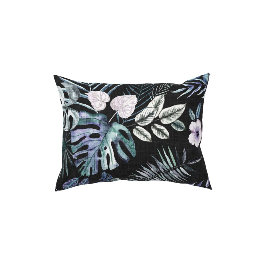 Phantasmagorial Jungle Pillow, Woven, Black, 12x16, Single Sided, Black, Black