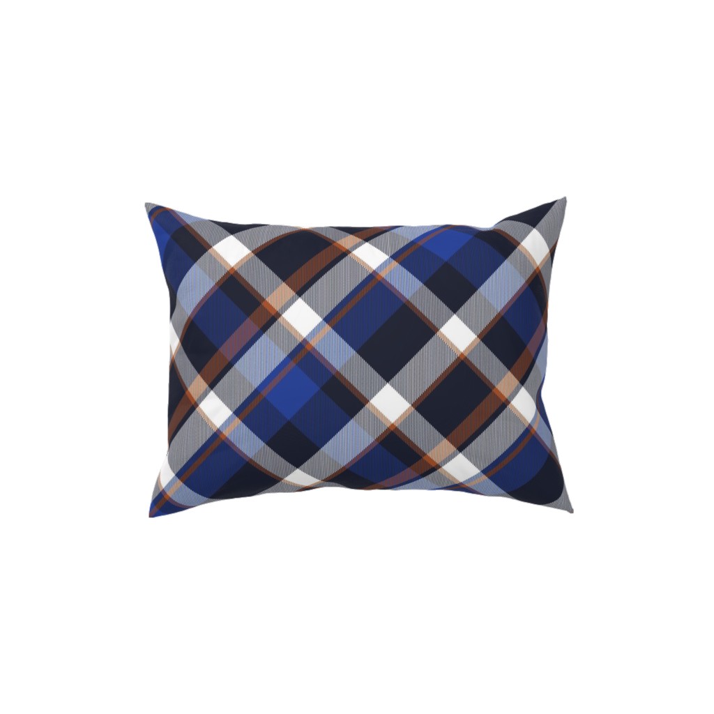Cora's Plaid - Blue Pillow, Woven, Black, 12x16, Single Sided, Blue