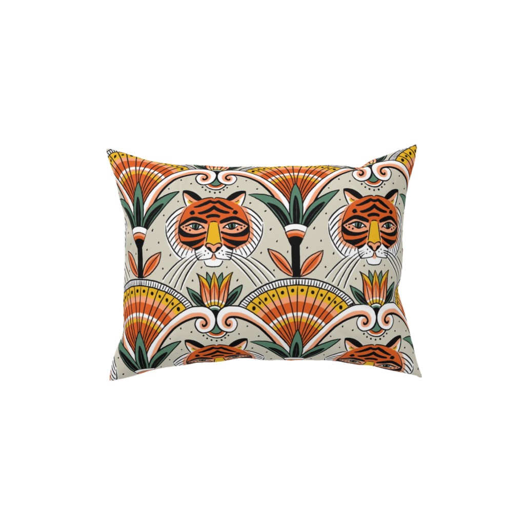 Egypt Tigers - Multi Pillow, Woven, Black, 12x16, Single Sided, Multicolor