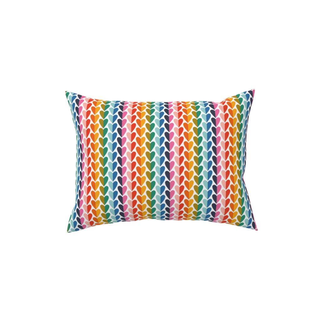 Rainbow of Love - Multi Pillow, Woven, Black, 12x16, Single Sided, Multicolor