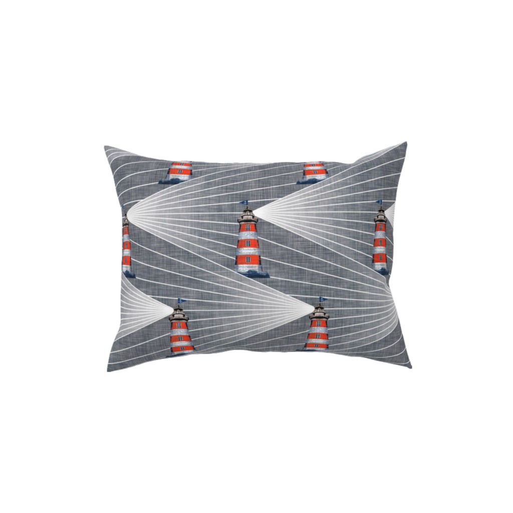 Land Ahoy - Gray Pillow, Woven, Black, 12x16, Single Sided, Gray