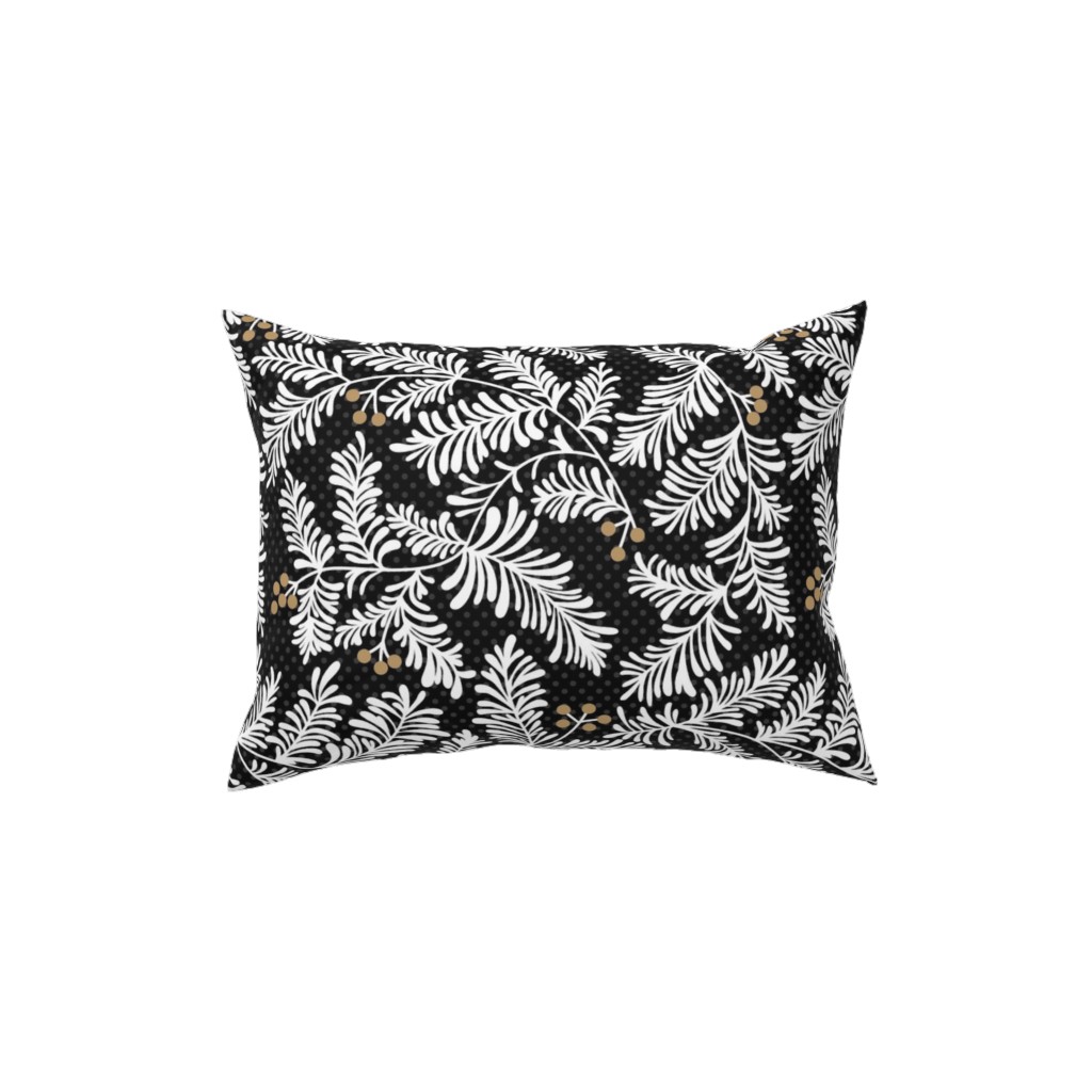 Winter Branches Pillow, Woven, Black, 12x16, Single Sided, Black, Charcoal