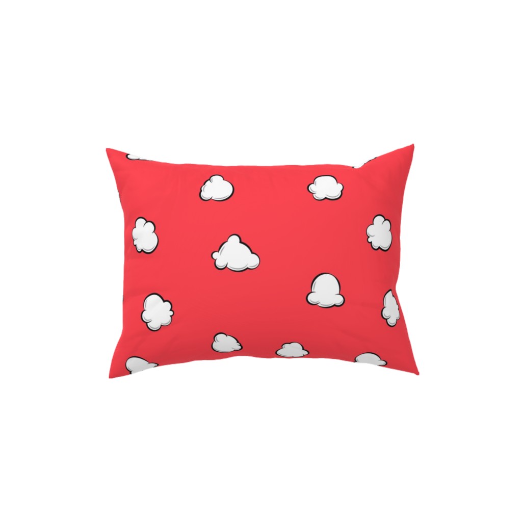 Popcorn - Red Pillow, Woven, Black, 12x16, Single Sided, Red, Red