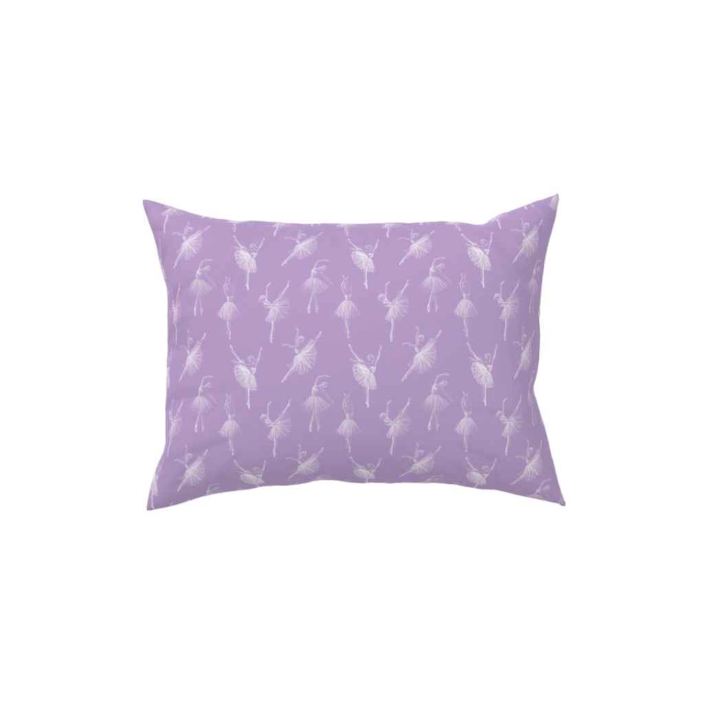 Ballerinas Pillow, Woven, Black, 12x16, Single Sided, Purple