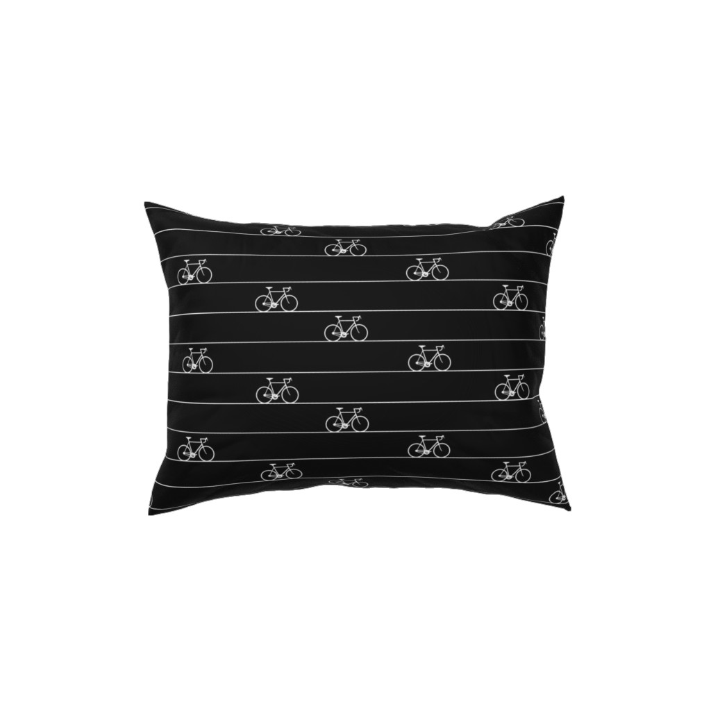 Biking Pillow, Woven, Black, 12x16, Single Sided, Black, Black