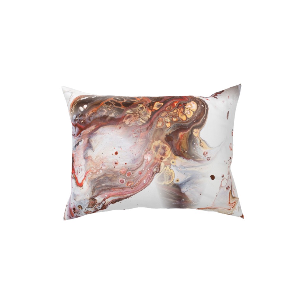 Acrylic Flow Pillow, Woven, Black, 12x16, Single Sided, Brown, Pebble