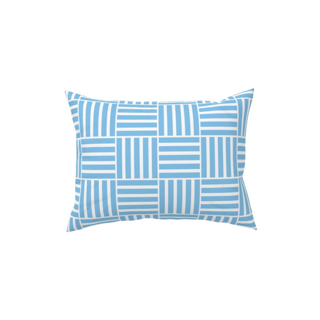 South Beach Stripe - Neptune Pillow, Woven, Black, 12x16, Single Sided, Blue
