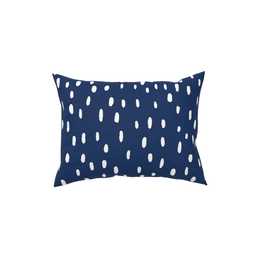 Confetti Dot - Night Pillow, Woven, Black, 12x16, Single Sided, Blue
