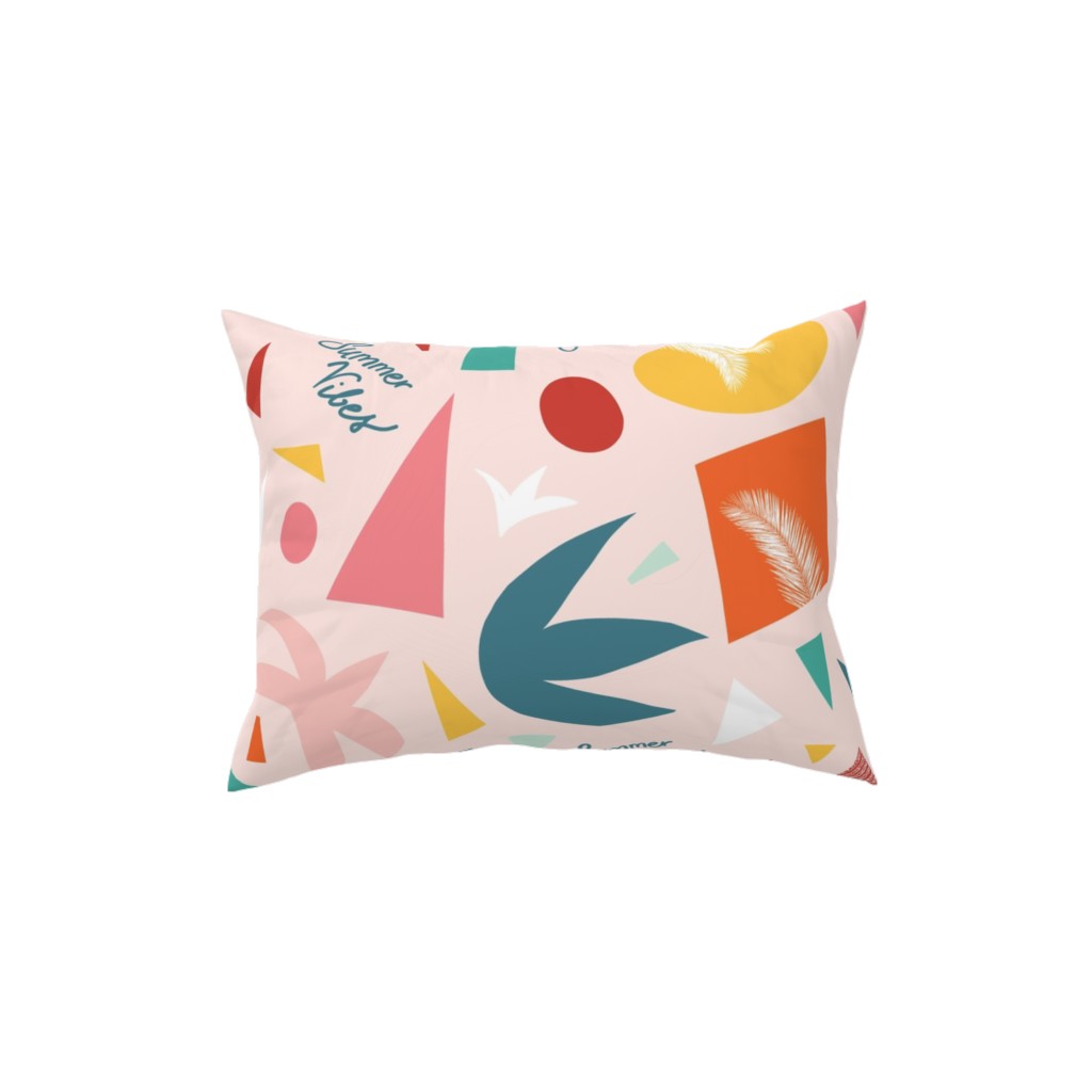 Summer Vibes Abstract Shapes Pillow, Woven, Black, 12x16, Single Sided, Multicolor