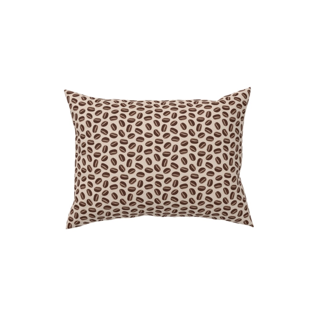 Coffee Beans - Coffee House - Beige Pillow, Woven, Beige, 12x16, Single Sided, Brown, Brown