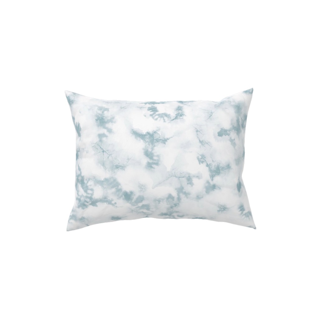 Inked Tie Dye Pillow, Woven, Beige, 12x16, Single Sided, Blue, Air