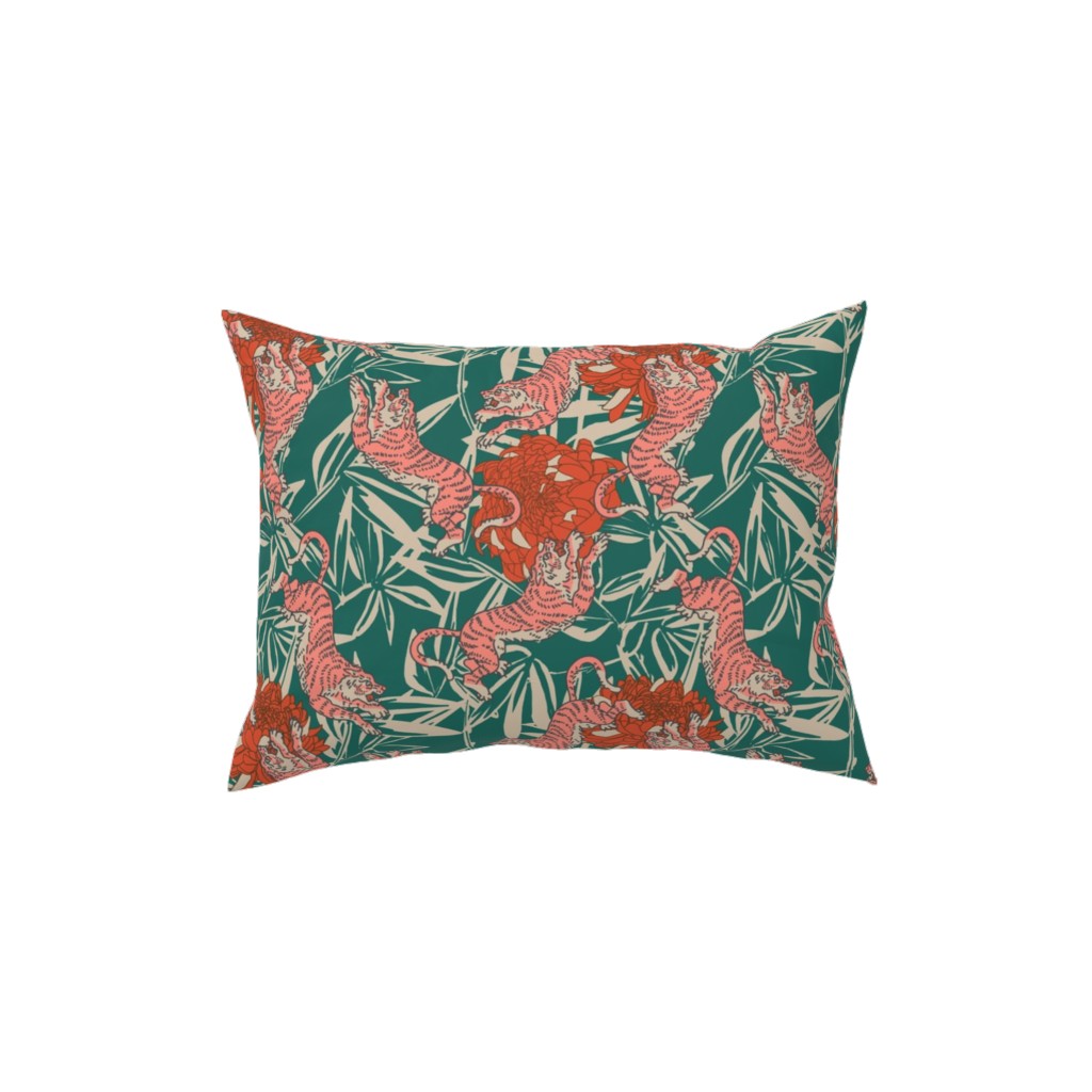 Bengal Kuma Tiger - Multi Pillow, Woven, Beige, 12x16, Single Sided, Multicolor