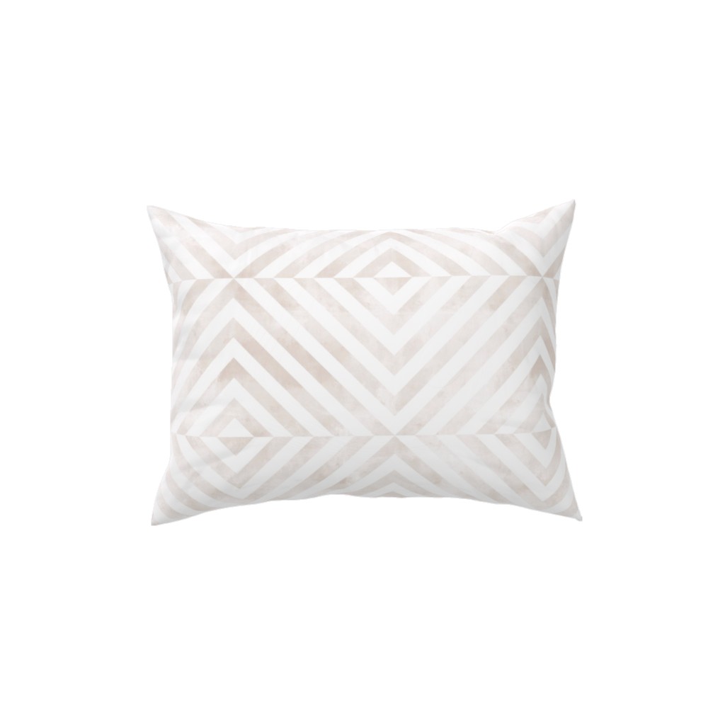 Soft Pink Angles Pillow, Woven, Beige, 12x16, Single Sided, White, White