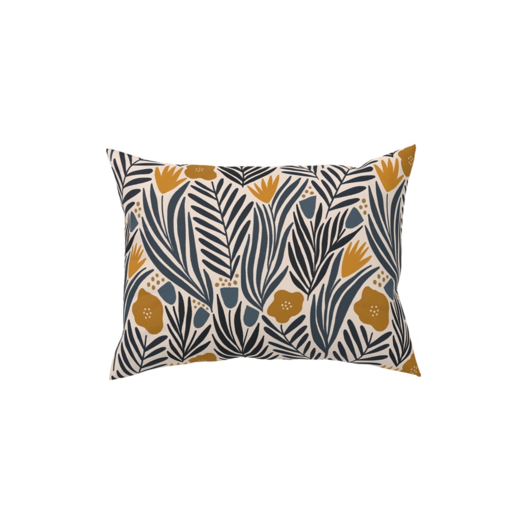 Nadia - Gold & Black Pillow, Woven, Beige, 12x16, Single Sided, Multicolor