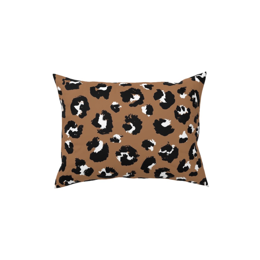 Leopard Spots - Caramel Pillow, Woven, Beige, 12x16, Single Sided, Brown, Brown